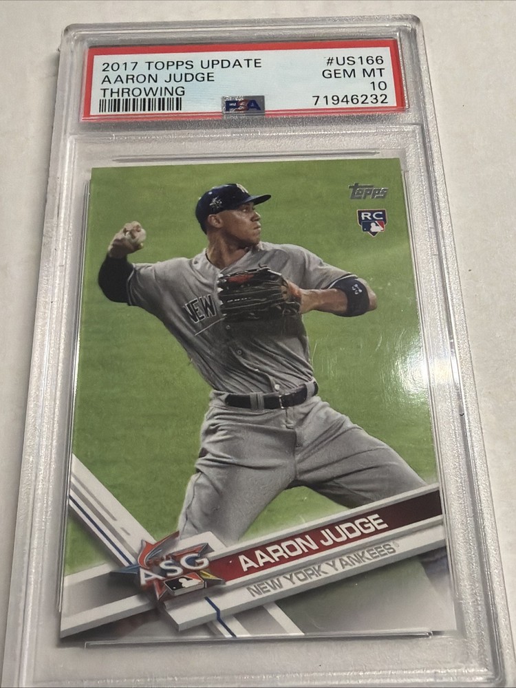 2017 Topps Update Aaron Judge Rookie RC Throwing #US166 Yankees Gem Mint PSA 10