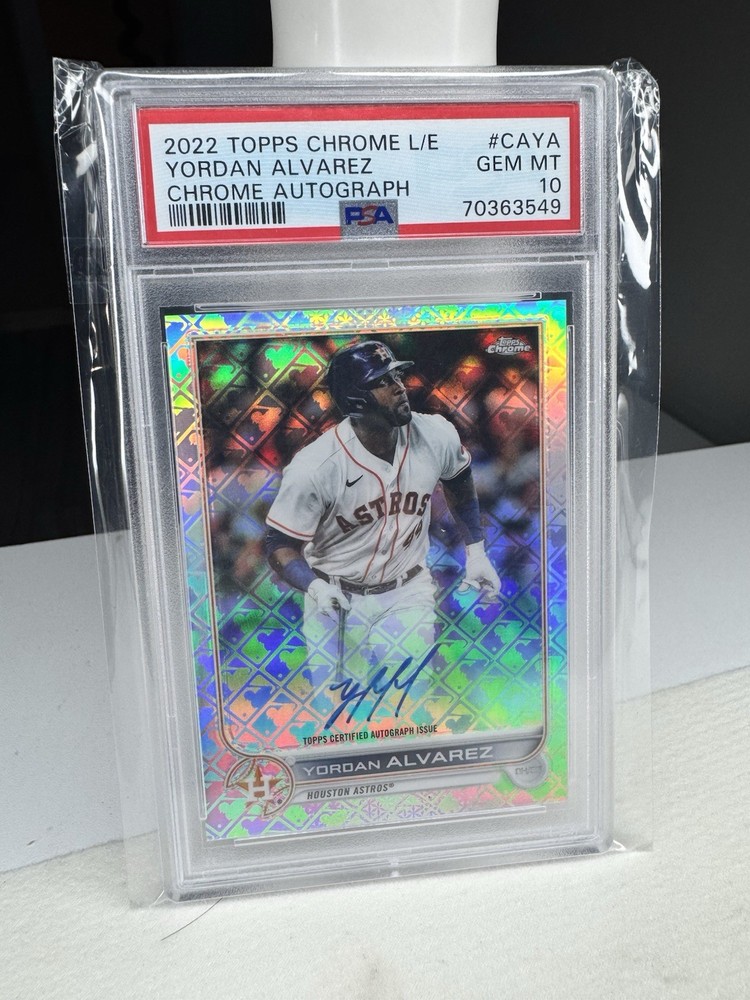 ✨Yordan Alvarez 2022 Topps Chrome LE Auto Autograph RC Houston Astros PSA 10 ✨