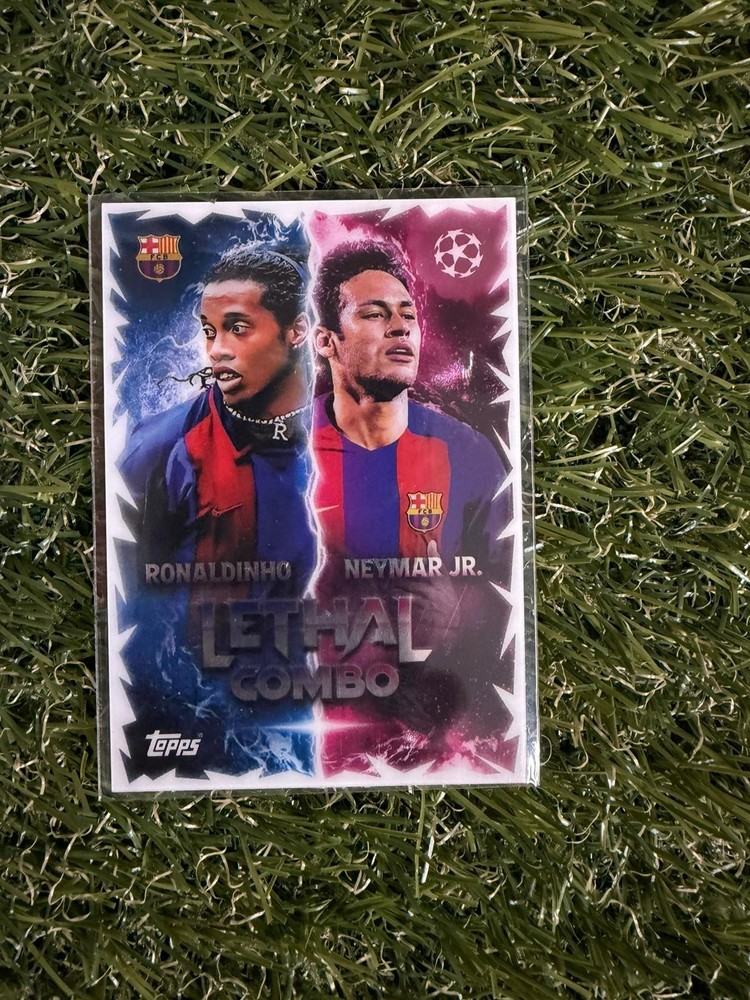 Topps Match Attax 2025-26 Ronaldinho & Neymar Jr Lethal Combo Ultra Rare #LC-RN
