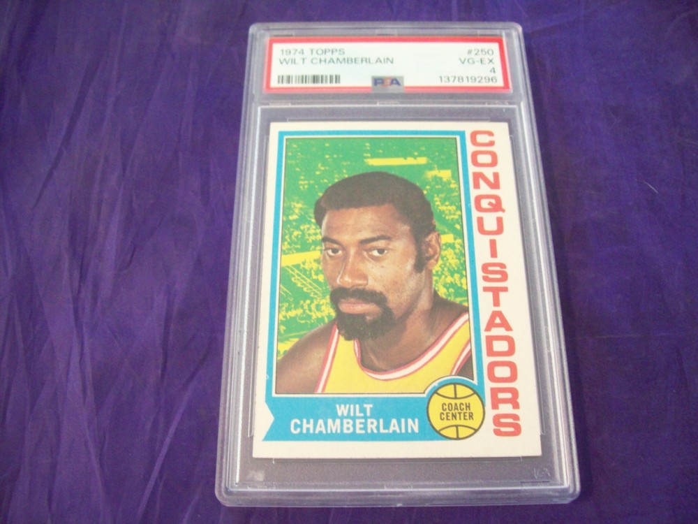 1974 TOPPS BASKETBALL #250 WILT CHAMBERLAIN PSA 4