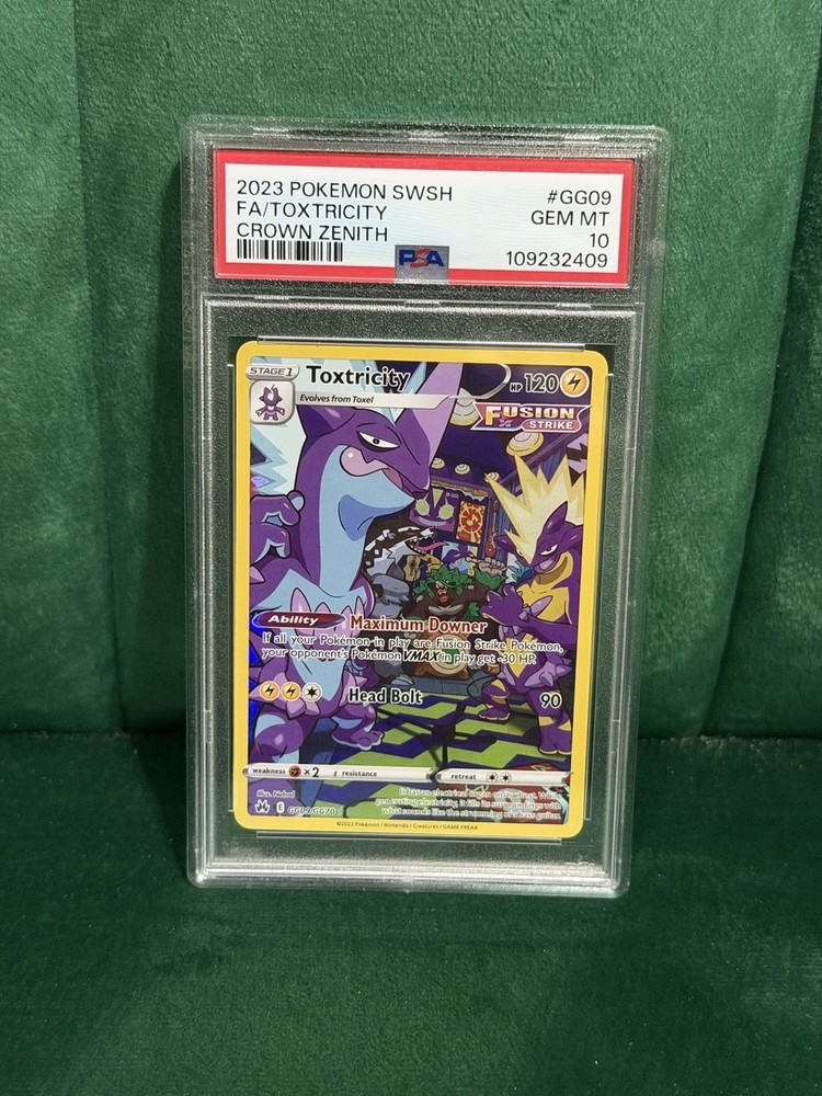 TOXTRICITY PSA 10 2023 POKEMON SWORD & SHIELD CROWN ZENITH #GG09/GG70 FA 4518