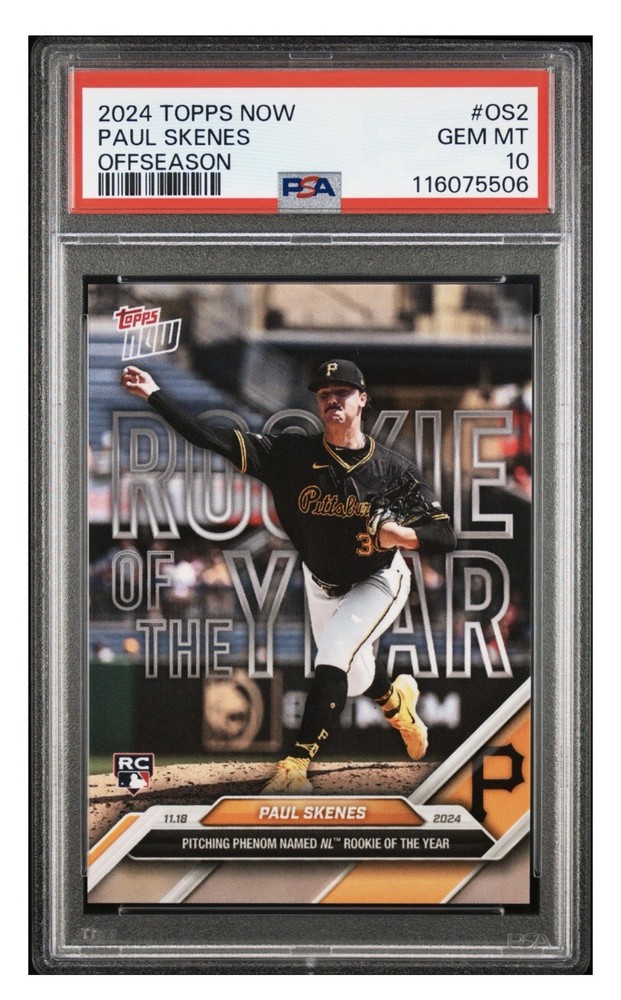 Topps Now Off-Season Award Winners Paul Skenes #OS-2 PSA 10 RC /43593