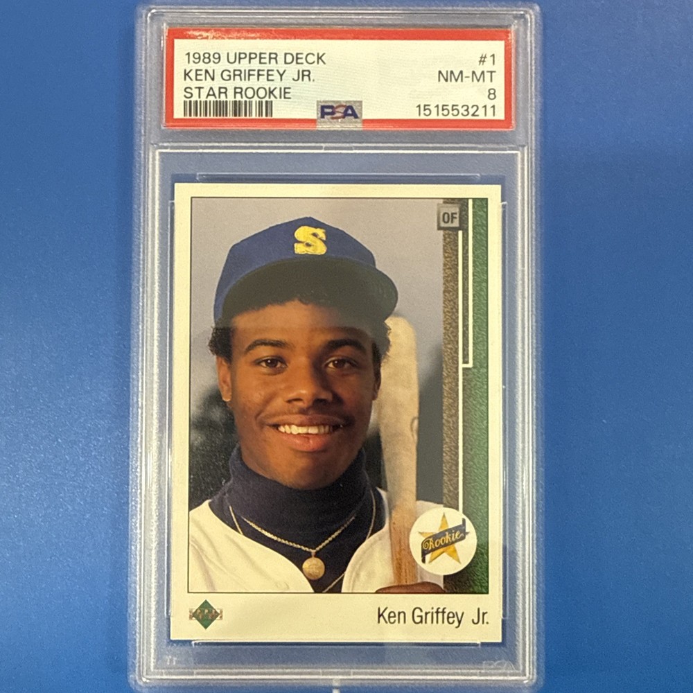 1989 Upper Deck Ken Griffey Jr Star Rookie  #1 RC PSA 8 “The Kid” MARINERS