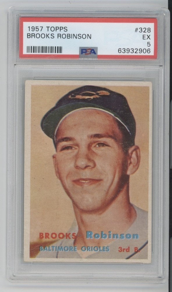 1957 Topps #328 Brooks Robinson Rookie PSA 5 Vintage HOF RC Baseball Card