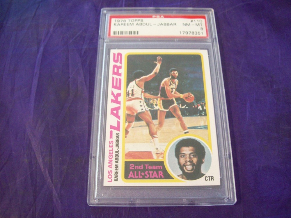 1978 TOPPS BASKETBALL #110 KAREEM ABDUL-JABBAR PSA 8