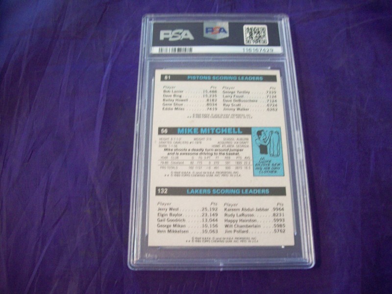 1980 TOPPS BASKETBALL KAREEM ABDUL-JABBAR, MITCHELL, TYLER PSA 7 view 2