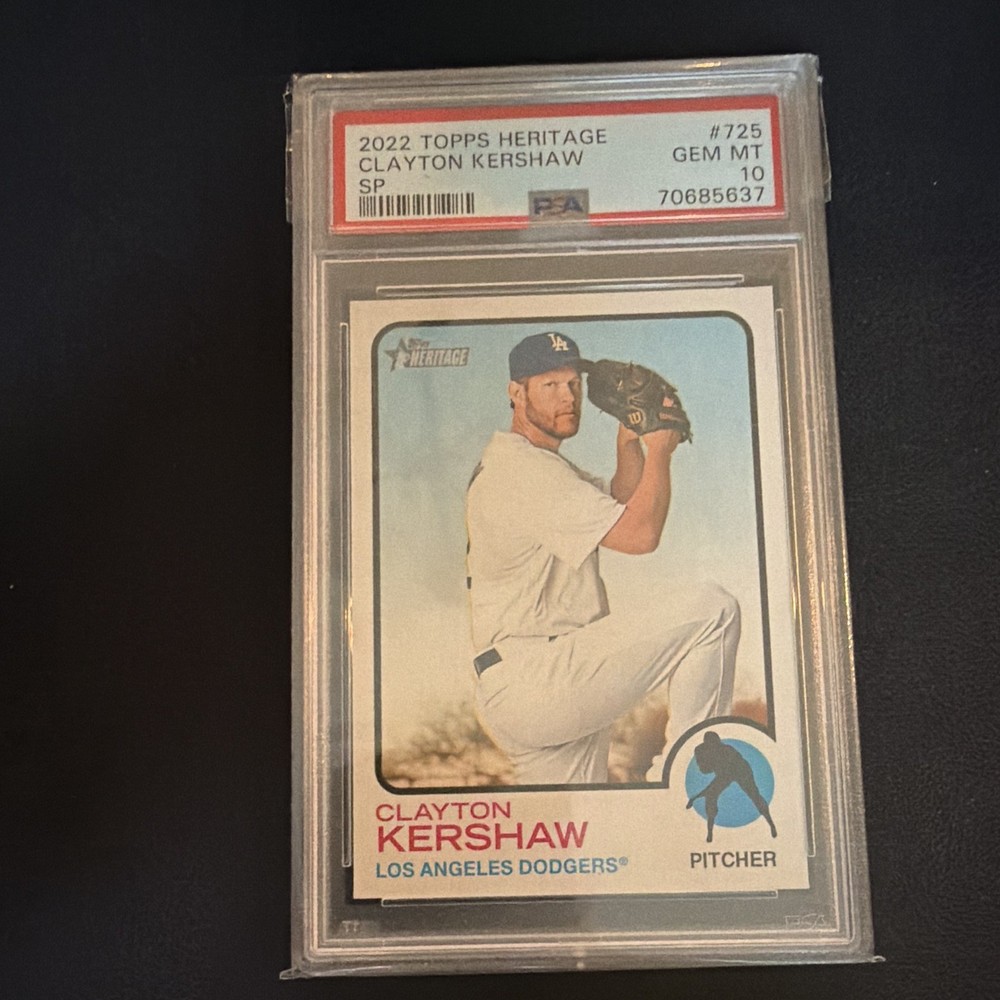 Topps 2022 Heritage High Number Clayton Kershaw #725 SP PSA 10 Dodgers
