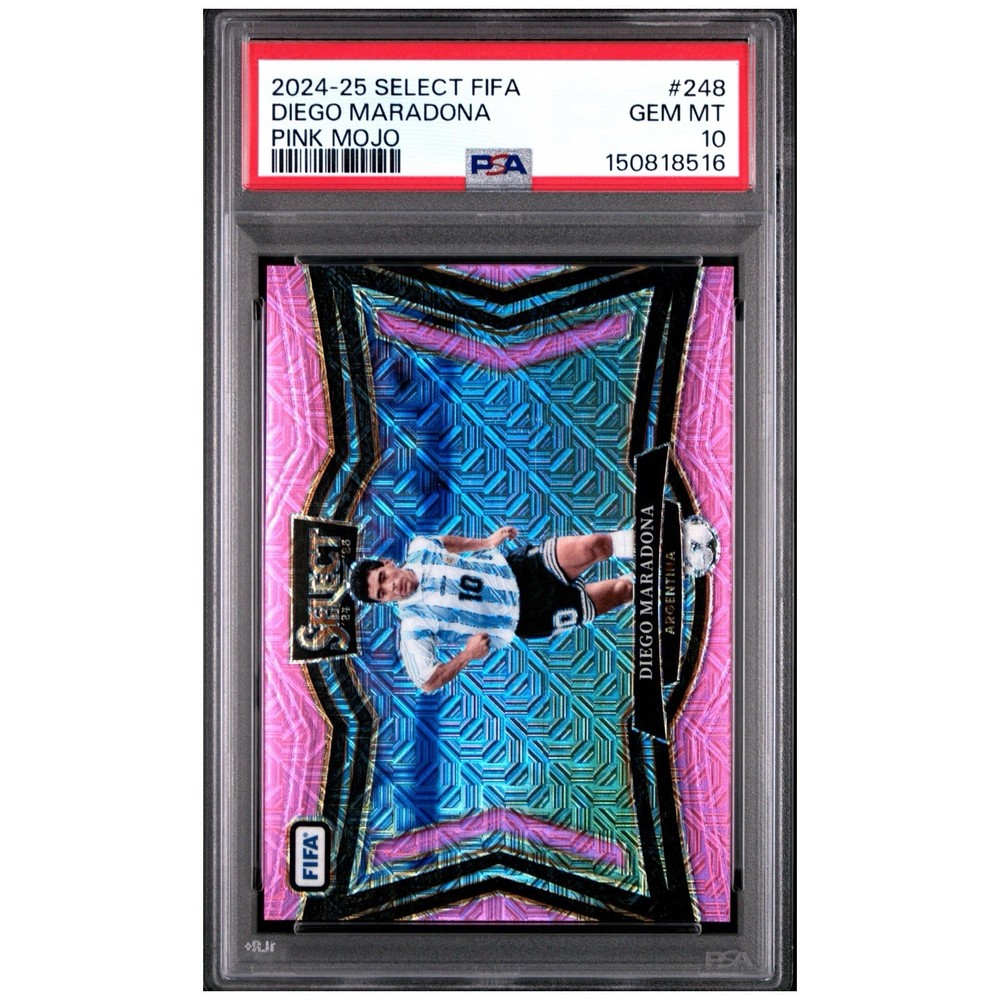 2024-25 Panini Select FIFA  DIEGO MARADONA Pink Mojo #248 /299🔥⚽️🔥PSA 10