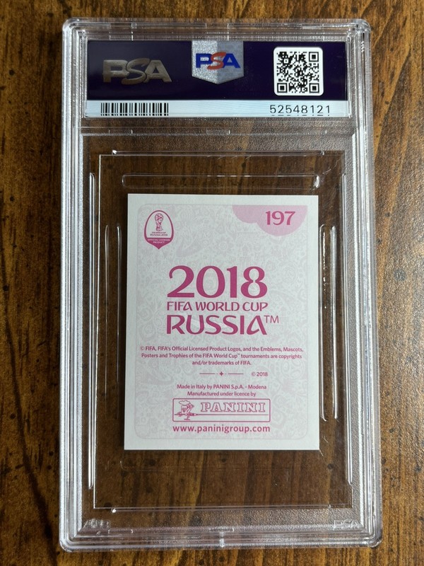 Kylian Mbappe • 2018 Panini World Cup Sticker Pink Back #197 PSA 9 Rookie 🇫🇷⚽️ view 2