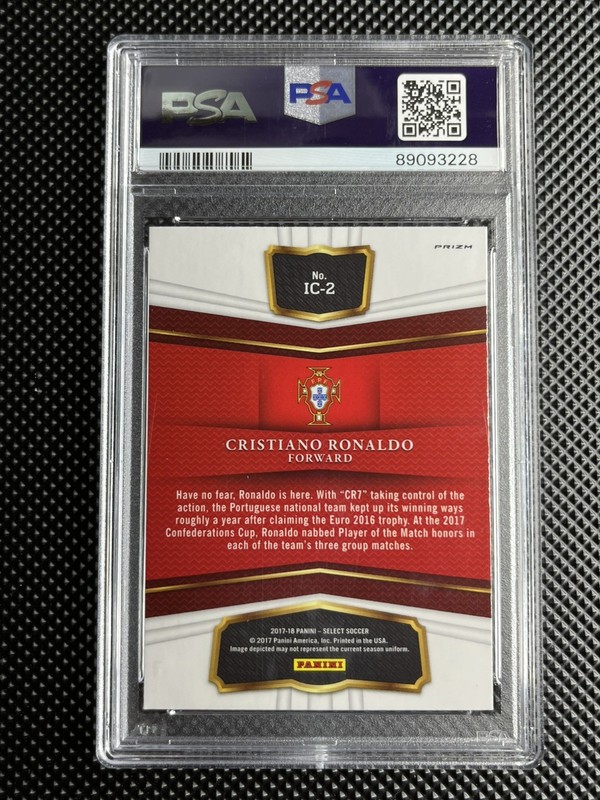 Cristiano Ronaldo • 2017 Select In The Clutch Wave Prizm #IC-2 PSA 10 🇵🇹⚽️ view 2