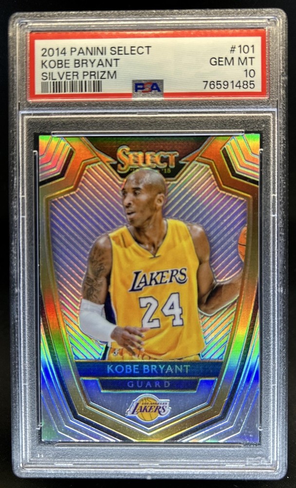 2014-15 Panini Select Kobe Bryant Prizm Silver #101 Lakers PSA 10 GEM MINT
