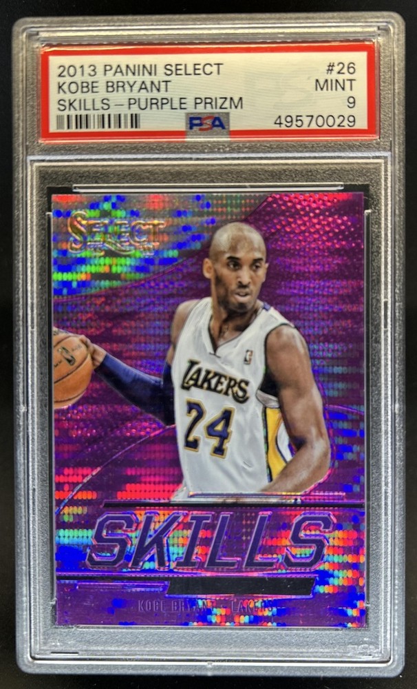 2013-14 Panini Select Kobe Bryant Skills Prizm Purple #/99 Lakers PSA 9