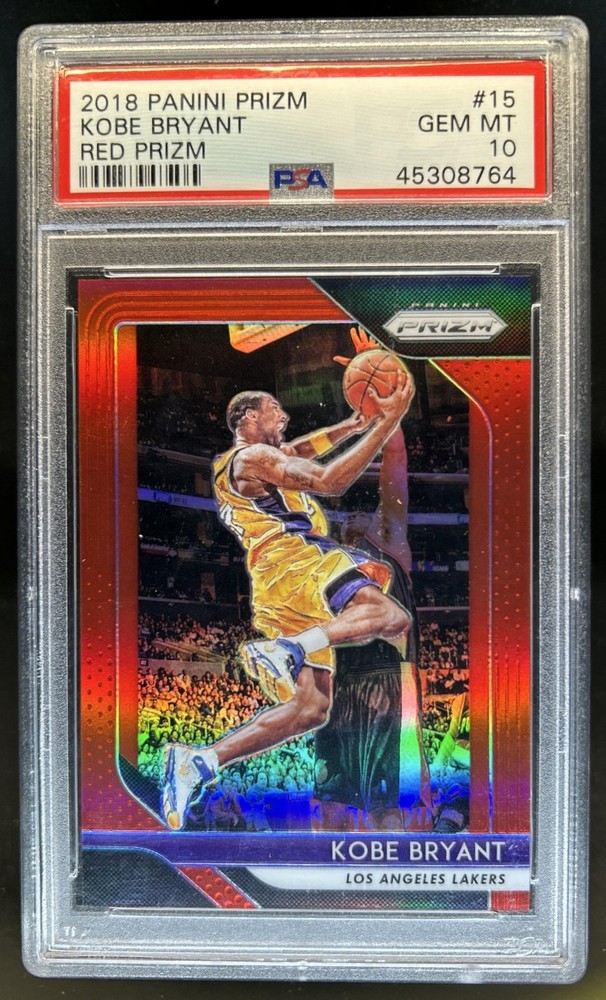 2018-19 Panini Prizm Kobe Bryant Prizm Red #/299 Lakers PSA 10 GEM MINT