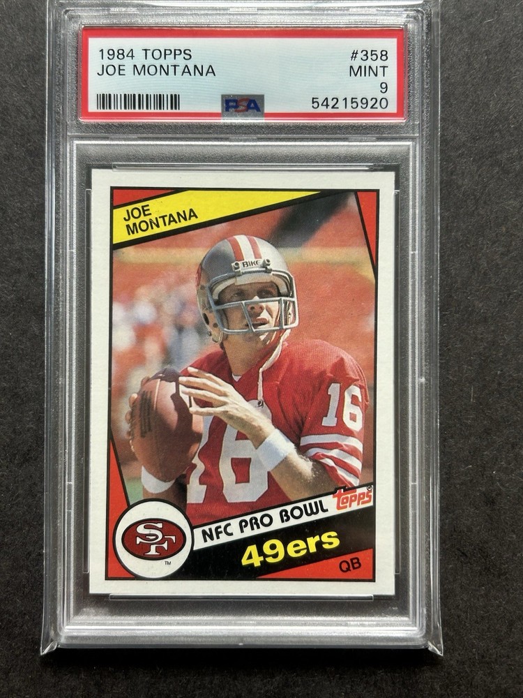 Joe Montana 49ers HOF. 1984 Topps #358 PSA 9 Mint