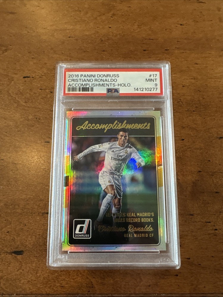 2016 Panini Donruss Cristiano Ronaldo Accomplishments Holo PSA 9
