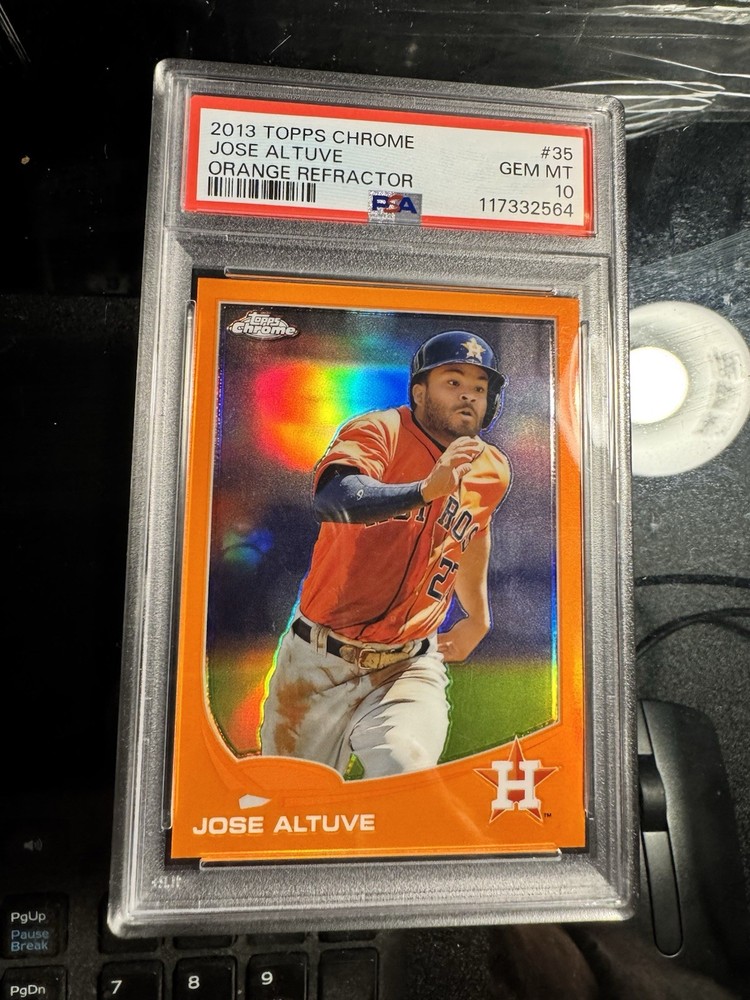 2013 Topps Chrome Orange Refractors - Jose Altuve - PSA 10 - Low PoP - Colr Mtch