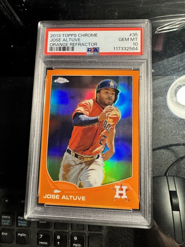 2013 Topps Chrome Orange Refractors - Jose Altuve - PSA 10 - Low PoP - Colr Mtch view 2