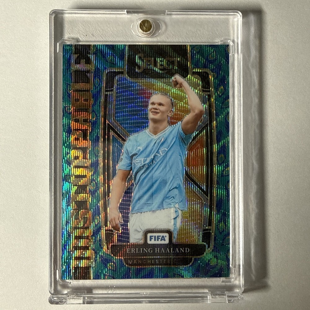 2023-24 ERLING HAALAND Panini Select FIFA PEACOCK Prizm Unstoppable SP Man City