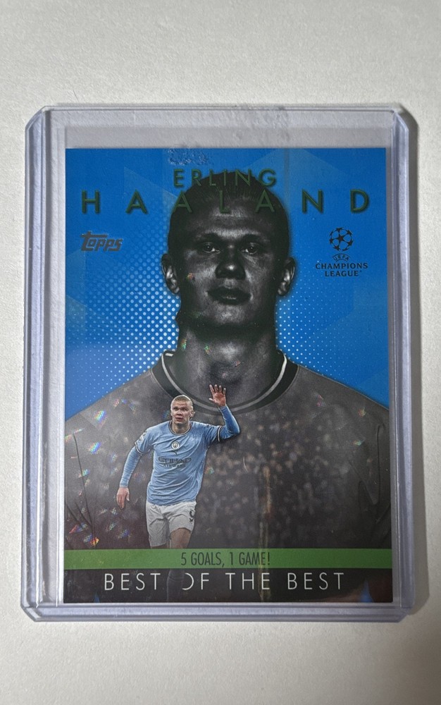 2023-24 Topps UCL - Best of the Best Erling Haaland #BM-3 Icy Blue Foilboard /99