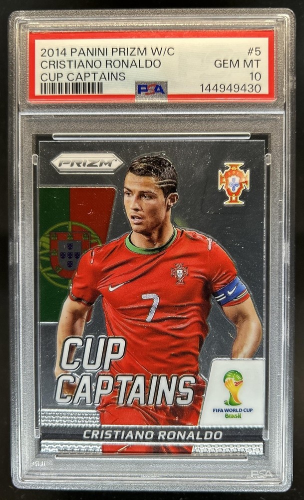 2014 Panini Prizm FIFA World Cup Brazil Cristiano Ronaldo Captains #5 PSA 10