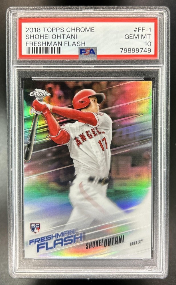 2018 Topps Chrome Shohei Ohtani Freshman Flash RC Rookie #FF-1 Angels PSA 10