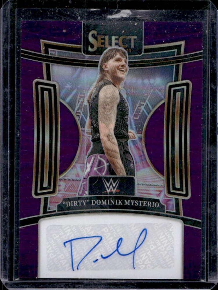 2024 Panini Select WWE "Dirty" Domink Mysterio Purple Prizm Auto #10/35