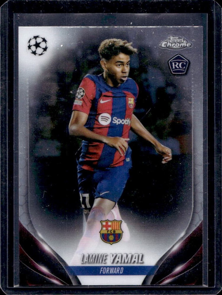 2023-24 Topps Chrome UEFA Lamine Yamal RC Rookie #64 Barcelona