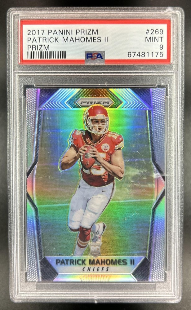 2017 Panini Prizm Patrick Mahomes II RC Prizm Rookie #269 Chiefs PSA 9