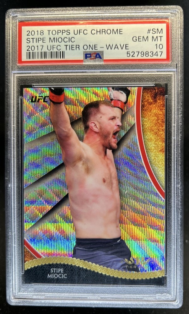 2018 Topps Chrome UFC Stipe Miocic 2017 Tier 1 Wave #/99 PSA 10 GEM MINT
