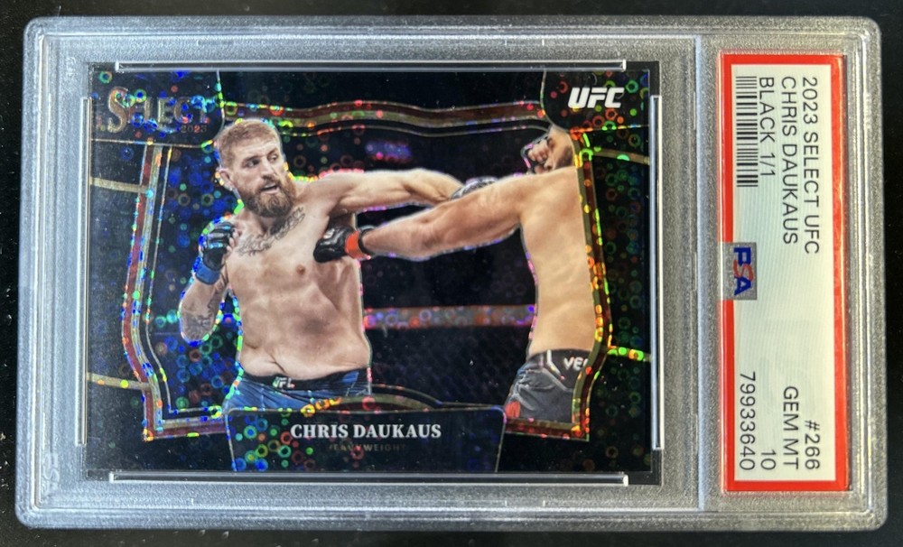 2023 Panini Select UFC Chris Daukaus Black Prizm #1/1 PSA 10 GEM MINT