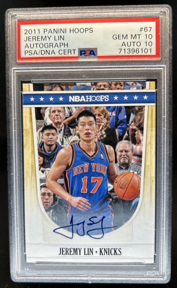 2011-12 Panini Hoops Jeremy Lin Auto Autograph #67 Knicks PSA 10 GEM MINT
