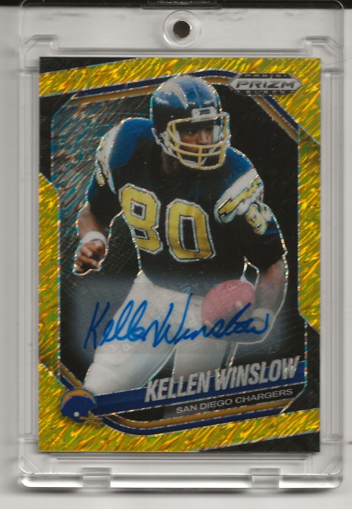 2025 Prizm Black Kellen Winslow Gold Shimmer Auto # 06/10 view 1