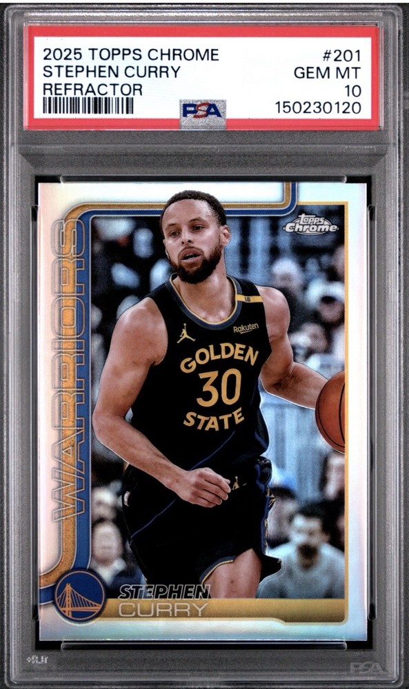 2025-26 Topps Chrome - Stephen Curry #201 Refractor PSA 10 Gem Mint