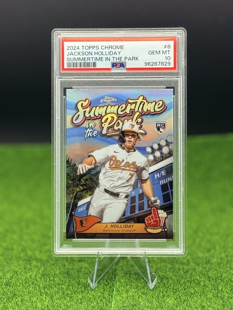 Topps 2024 Chrome Summertime in the Park Rookie Jackson Holliday Orioles PSA 10