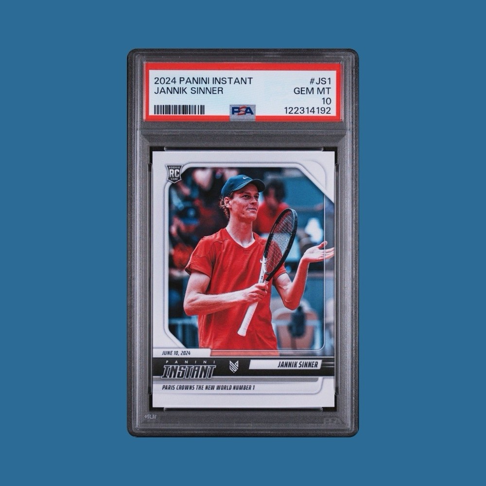 Graded 2024 Panini Instant Jannik Sinner #JS1 New World #1 RC Tennis Card PSA 10