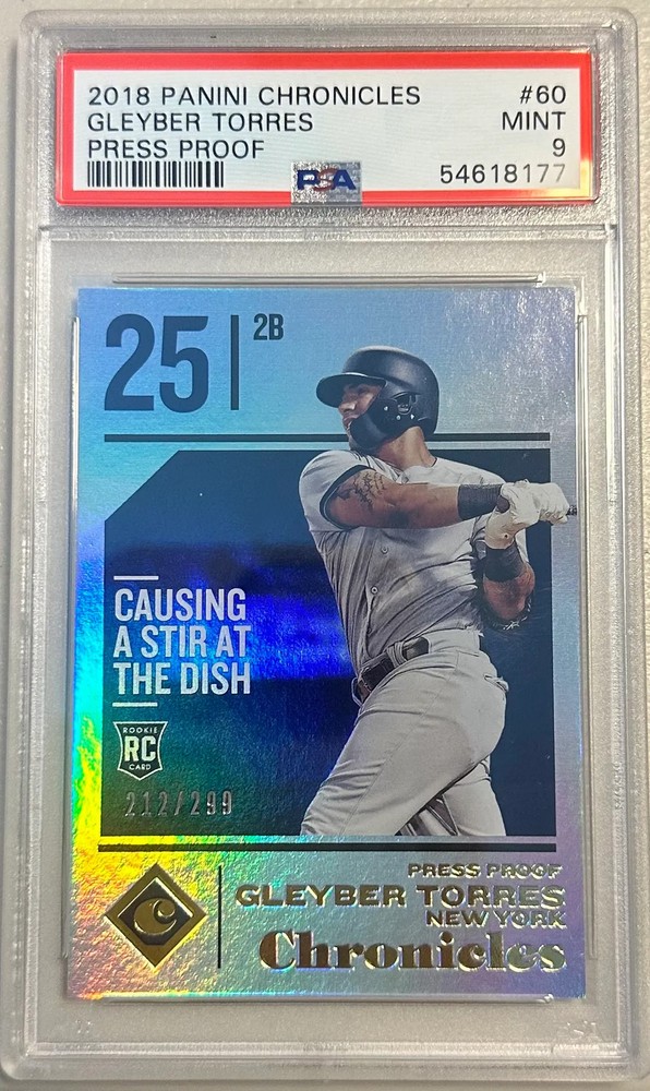 2018 Panini Chronicles Gleyber Torres #60 Press Proof PSA 9 /299