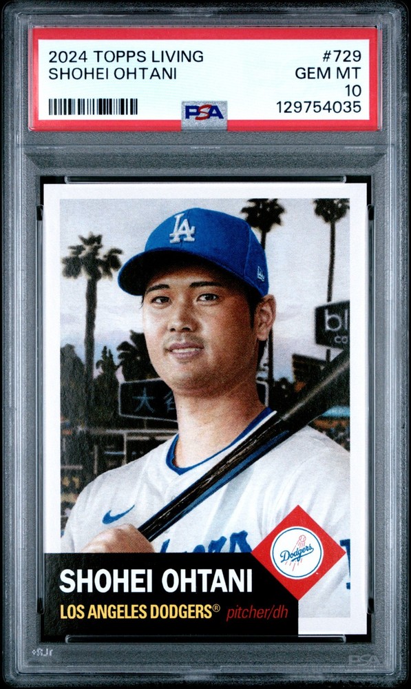 2024 TOPPS LIVING #729 SHOHEI OHTANI DODGERS PSA 10 *READ