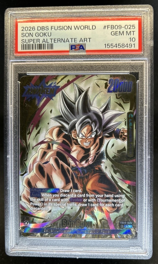 2026 Dragon Ball Super Fusion World Son Goku Super Alternate Art #025 PSA 10