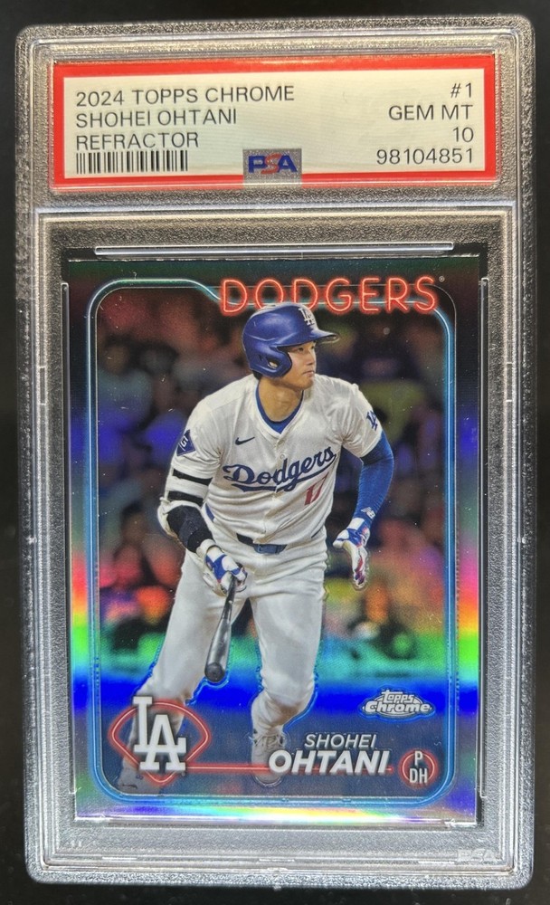 2024 Topps Chrome Shohei Ohtani Refractor #1 Dodgers PSA 10 GEM MINT