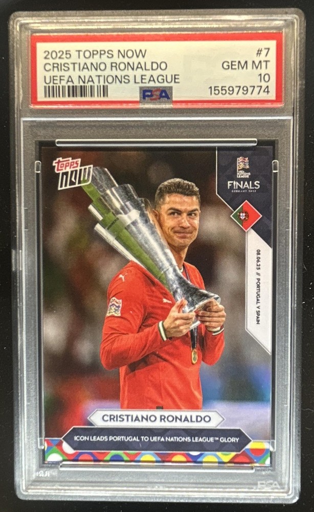2025 Topps Now UEFA Nations League Cristiano Ronaldo #7 PSA 10 GEM MINT