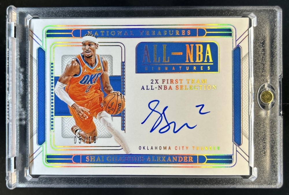 2024-25 National Treasures Shai Gilgeous-Alexander All-NBA Gold Auto #/10