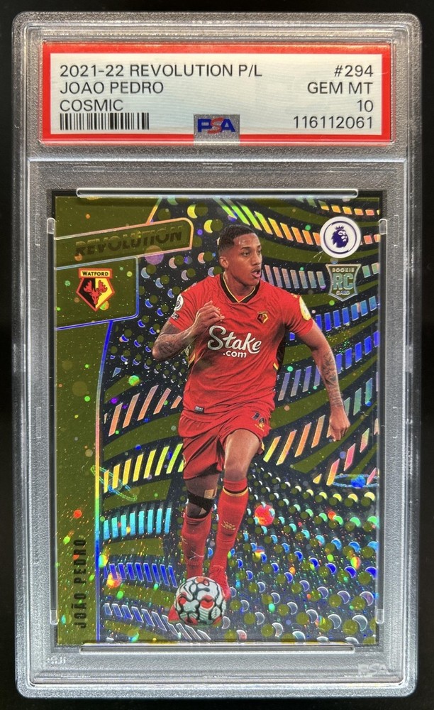 2021 Panini Revolution Premier League Joao Pedro RC Cosmic Rookie #/40 PSA 10