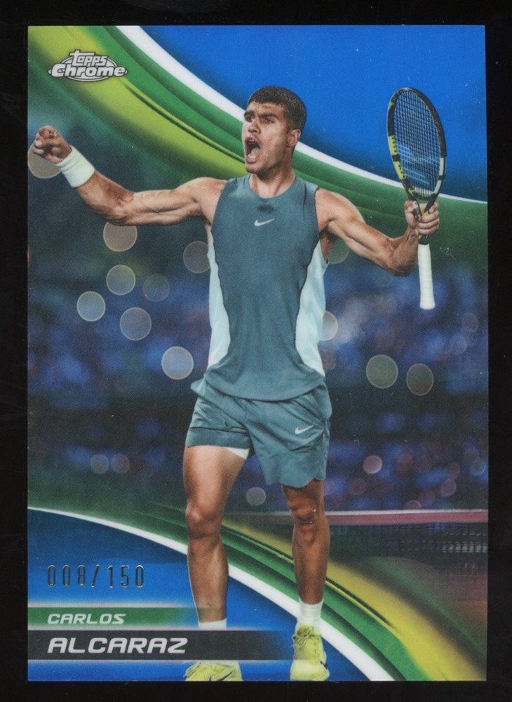 2025 Topps Chrome Tennis Carlos Alcaraz /150 Blue Refractor #1
