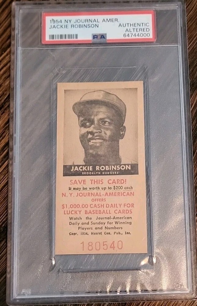 JACKIE ROBINSON 1954 New York  Journal American -CENTERED &  SHARP!!! PSA