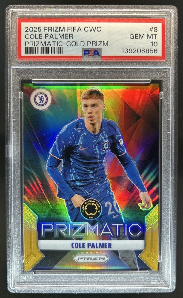 2025 Panini Prizm FIFA Club World Cup Cole Palmer Prizmatic Gold #/10 PSA 10