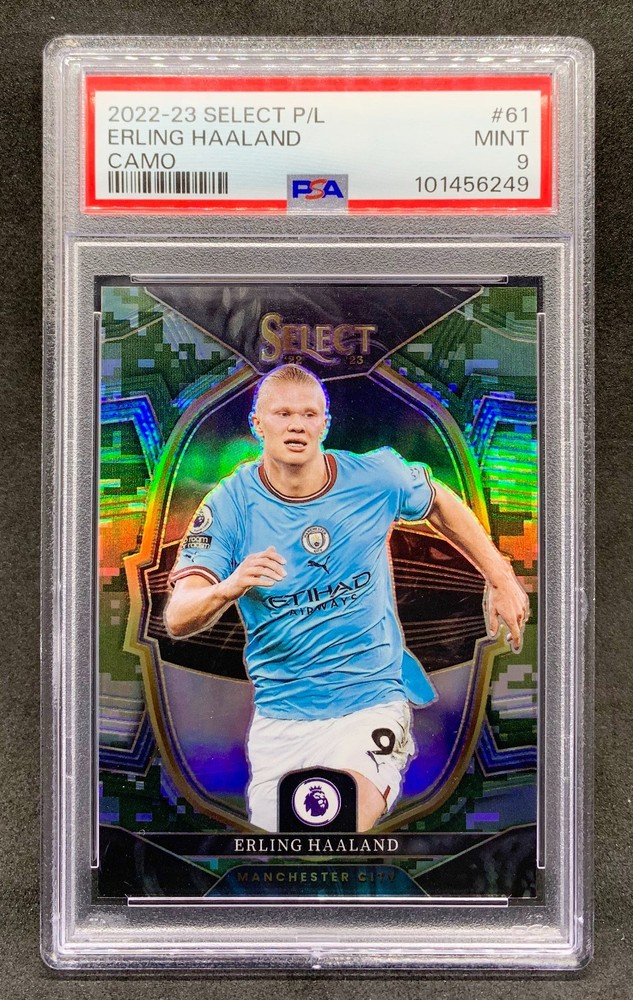 2022-23 Select ERLING HAALAND Premier League Camo Prizm SP /225 Mint PSA 9
