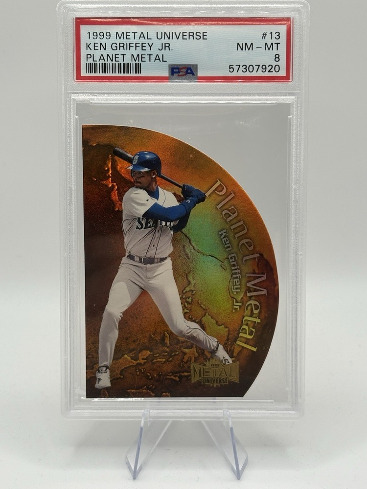 1999 Metal Universe Ken Griffey Jr Planet Metal #13 PSA 8 Mariners! 