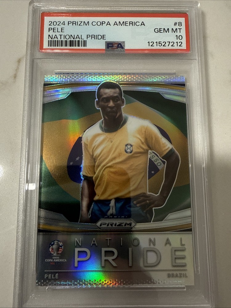 2024 PANINI PRIZM COPA AMERICA PELE NATIONAL PRIDE #8 SSP CASE HIT PSA 10