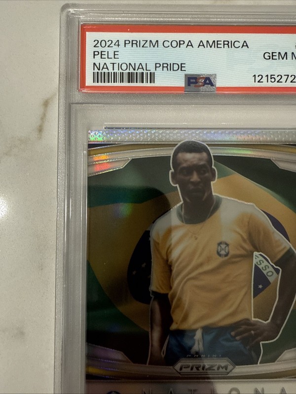 2024 PANINI PRIZM COPA AMERICA PELE NATIONAL PRIDE #8 SSP CASE HIT PSA 10 view 2