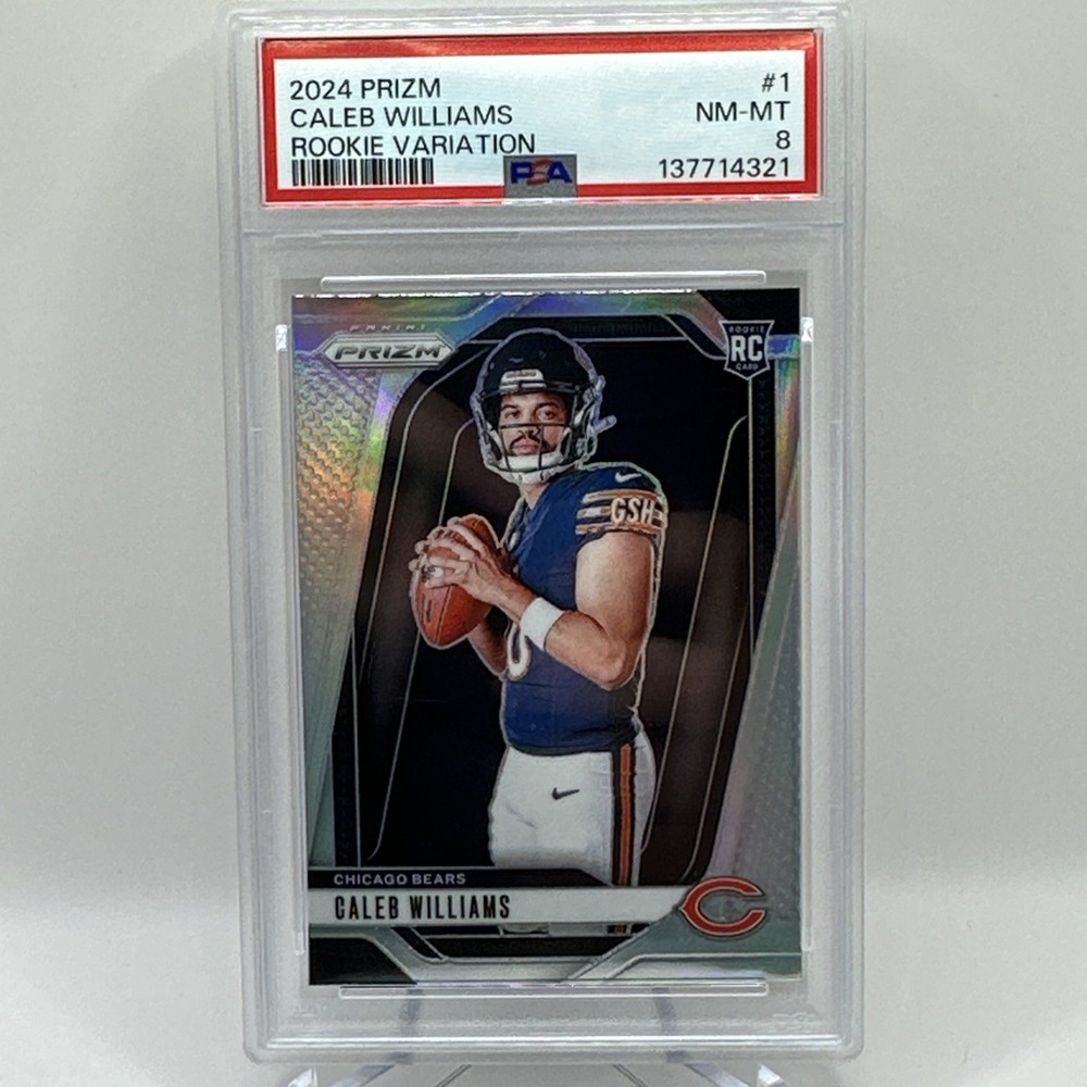 2024 Panini Prizm - Rookie Variations Caleb Williams #1 Silver Prizm (RC) PSA 8